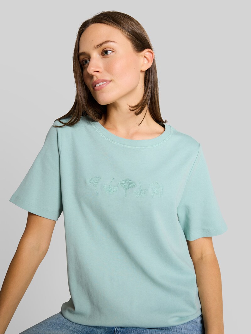 Tom Tailor T-Shirt aus Baumwolle - Light Blue Green