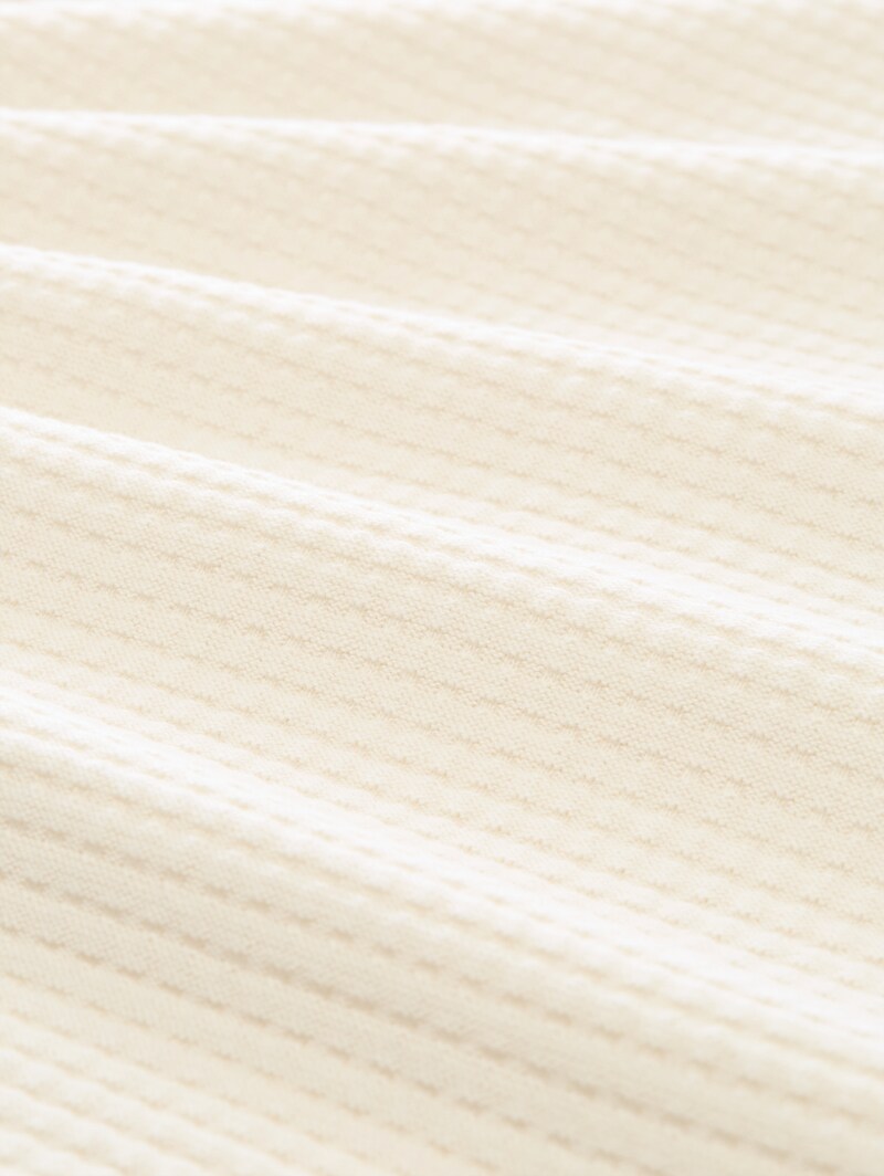 Tom Tailor Relaxed Fit Strickpullover aus Baumwolle - Gardenia White