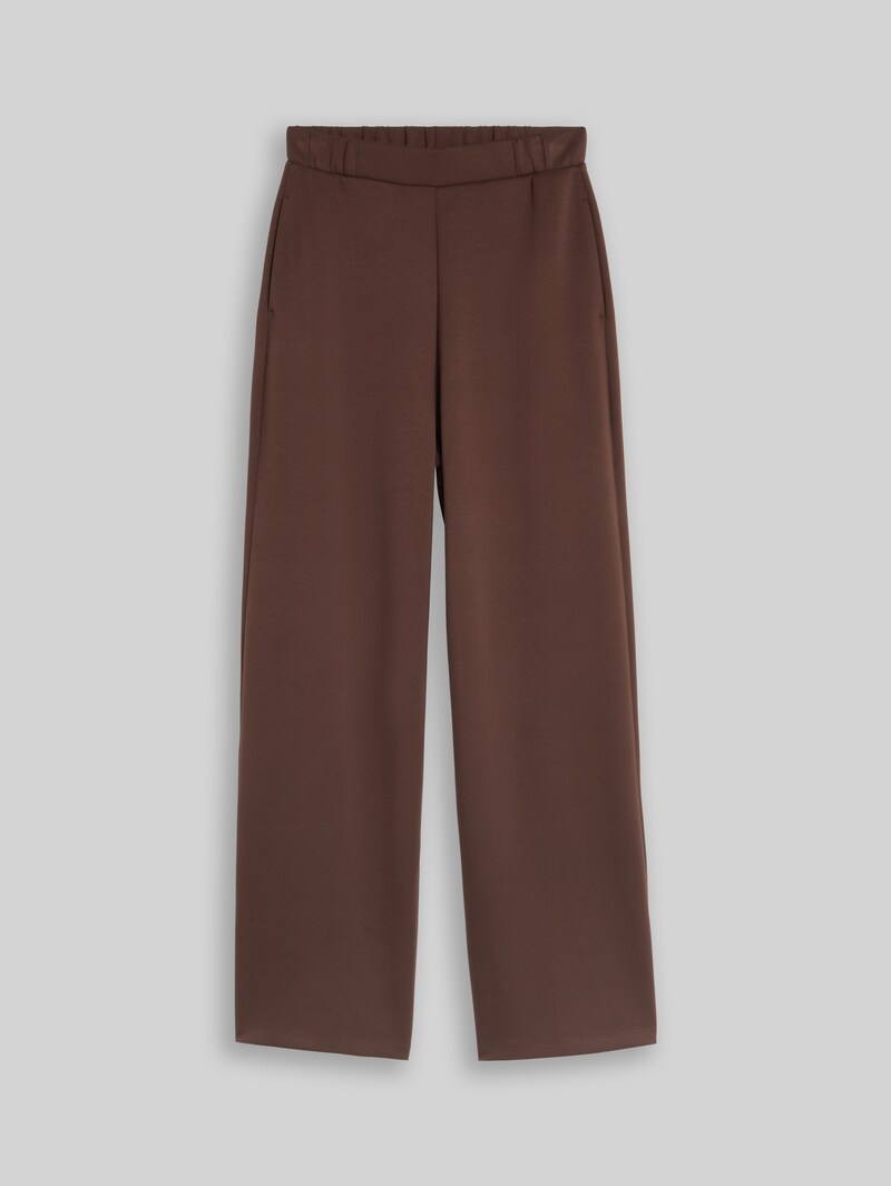 Tom Tailor Scuba Wide Leg Hose - Cool Dark Brown