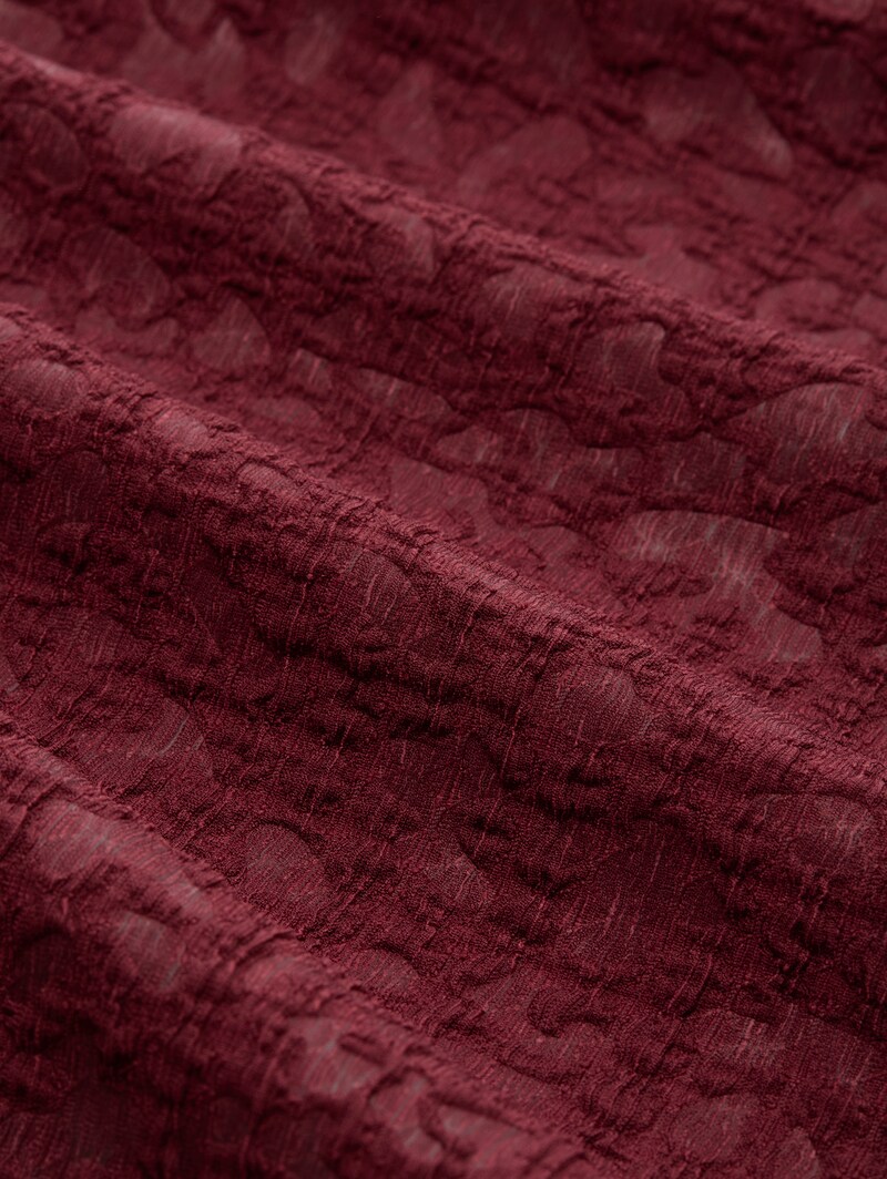 Tom Tailor Boxy Fit T-Shirt mit Leo-Muster - Preppy Plum