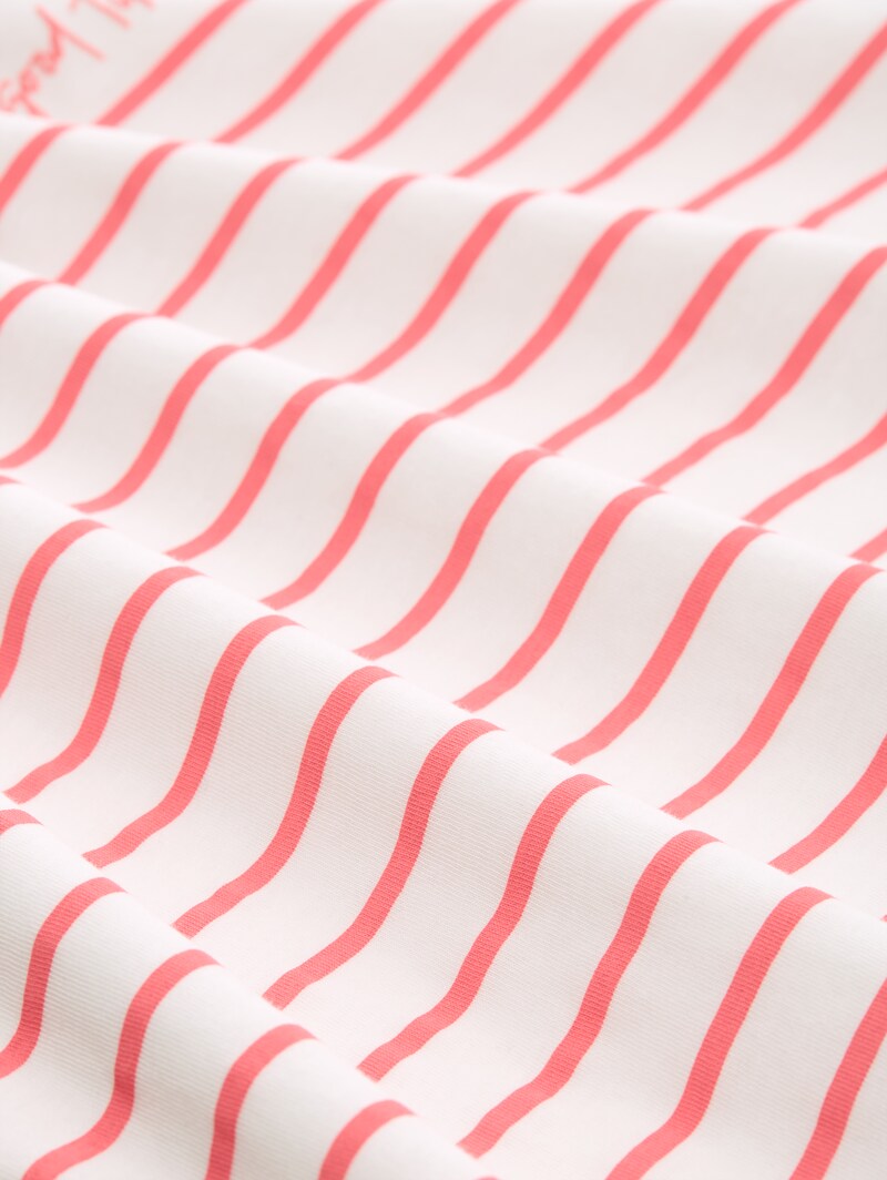Tom Tailor T-Shirt mit Streifenmuster - Whisper White