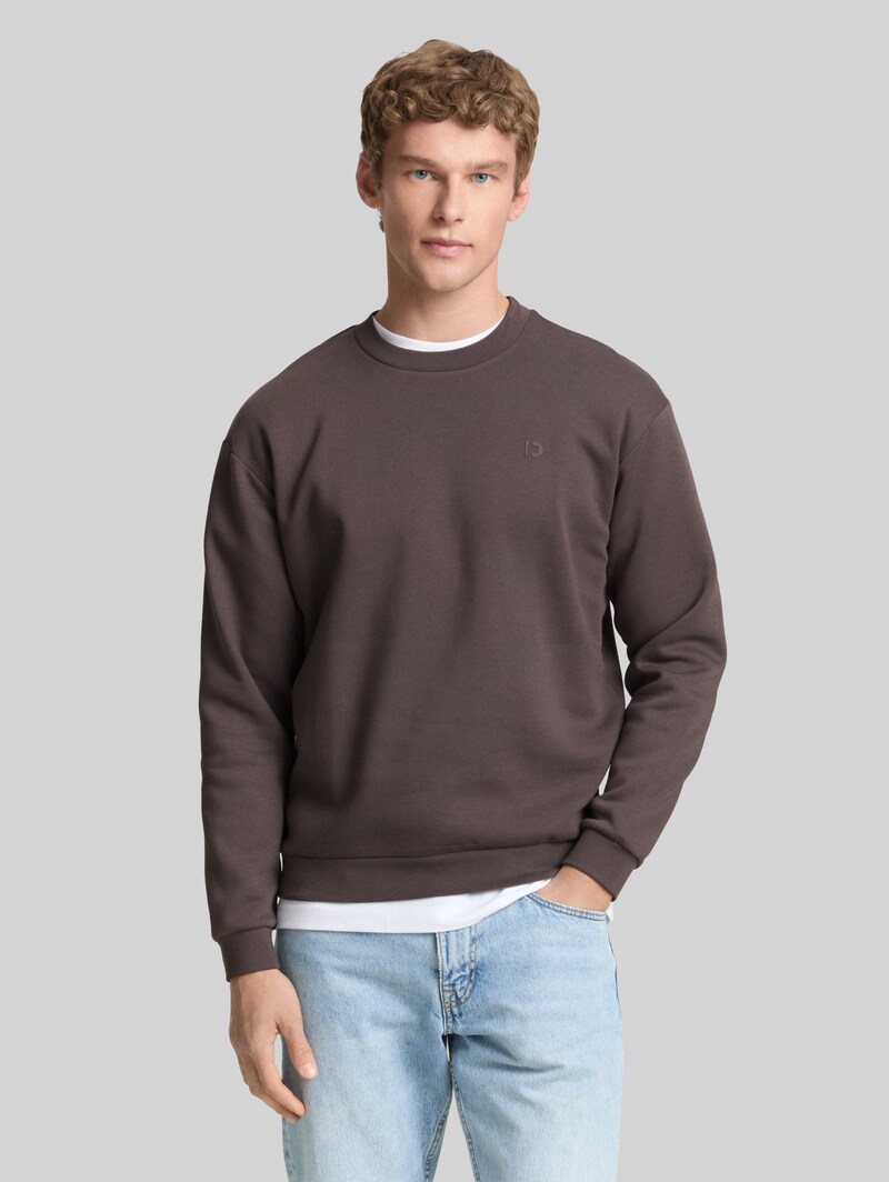 Tom Tailor Sweatshirt mit Logo-Print - Pavement Grey