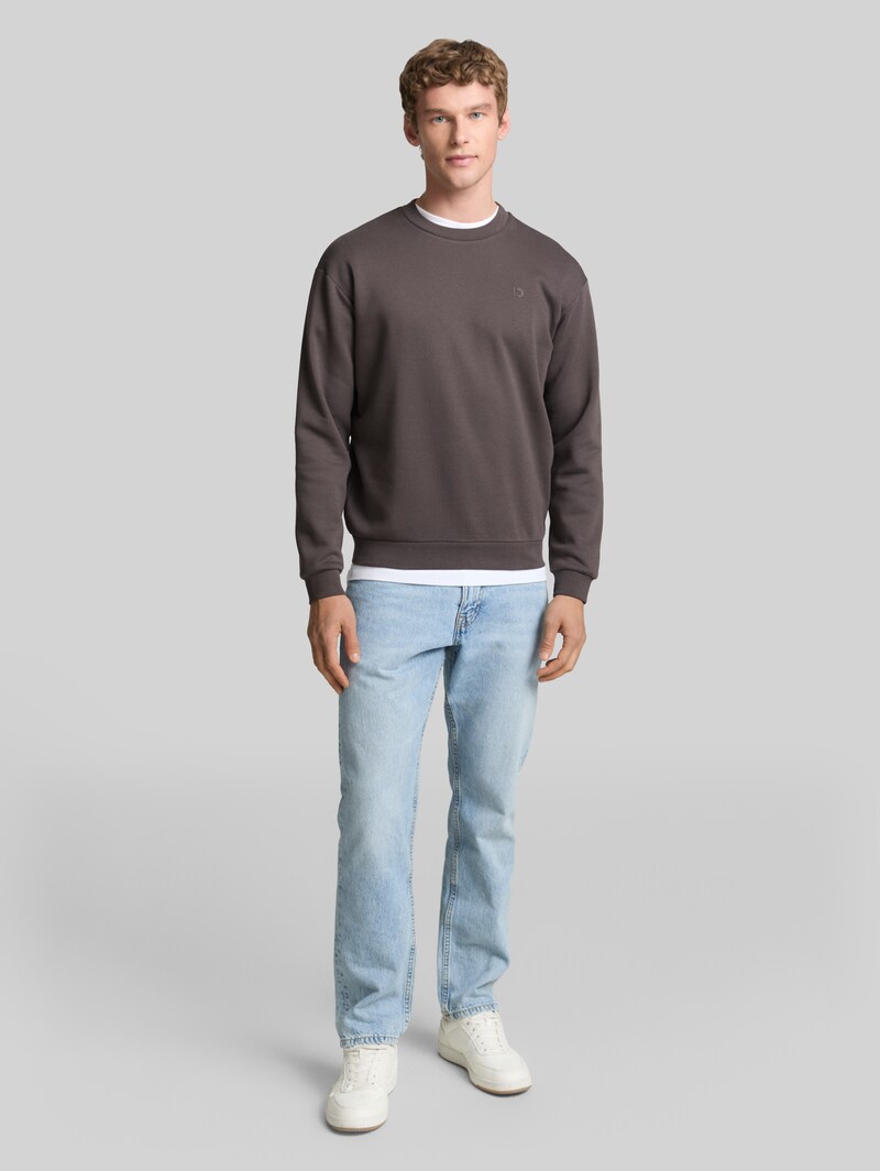 Tom Tailor Sweatshirt mit Logo-Print - Pavement Grey