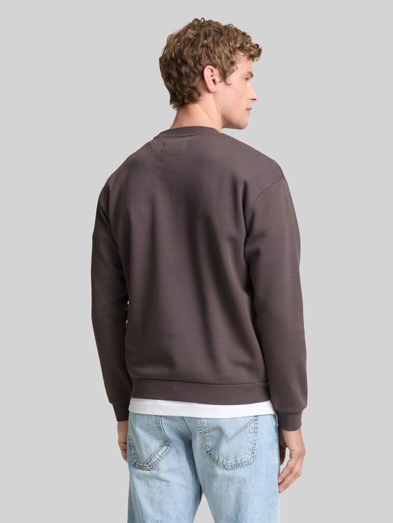 Tom Tailor Sweatshirt mit Logo-Print - Pavement Grey