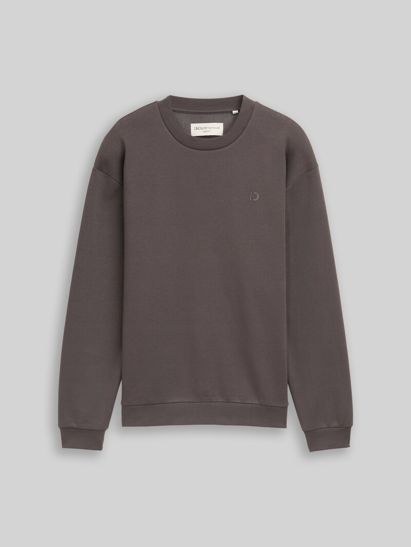 Tom Tailor Sweatshirt mit Logo-Print - Pavement Grey