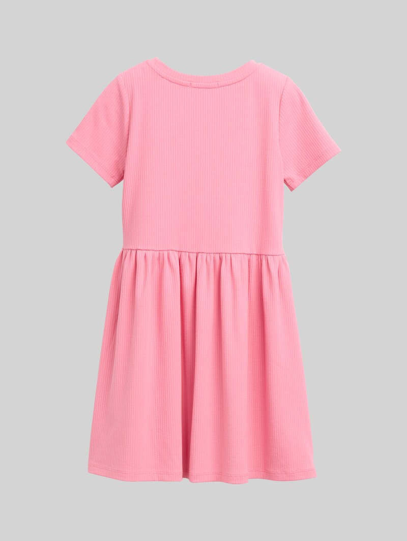 Tom Tailor Mini-Kleid mit Rippstruktur - Sunrise Pink Tom Tailor Mini-Kleid mit Rippstruktur - Sunrise Pink