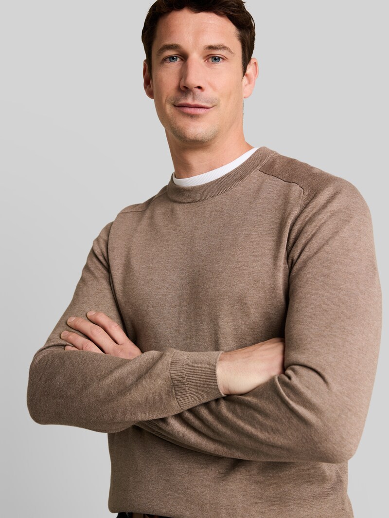 Tom Tailor Strickpullover mit Seidenanteil - Driftwood Taupe