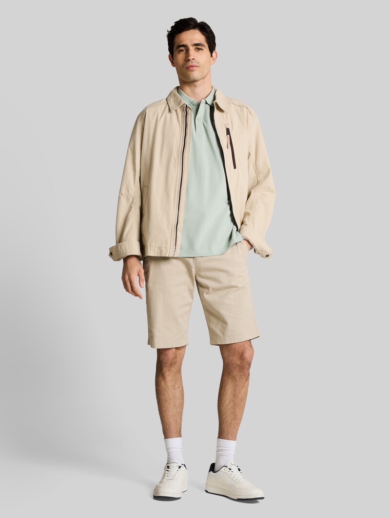 Tom Tailor Piqué Poloshirt mit Logo-Stickerei - Soft Greyish Green