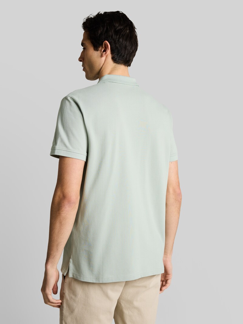 Tom Tailor Piqué Poloshirt mit Logo-Stickerei - Soft Greyish Green