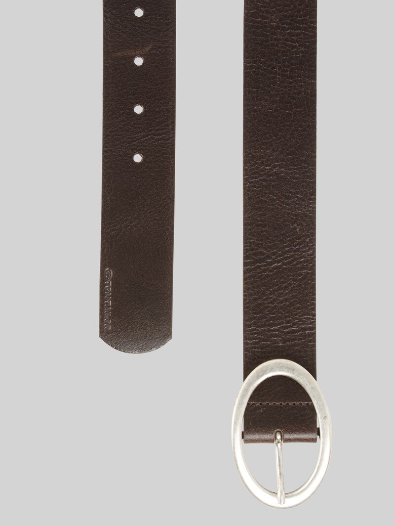 Tom Tailor TTRUBY Ledergürtel mit ovaler Dornschließe - Brown Uni Tom Tailor TTRUBY Ledergürtel mit ovaler Dornschließe - Brown Uni