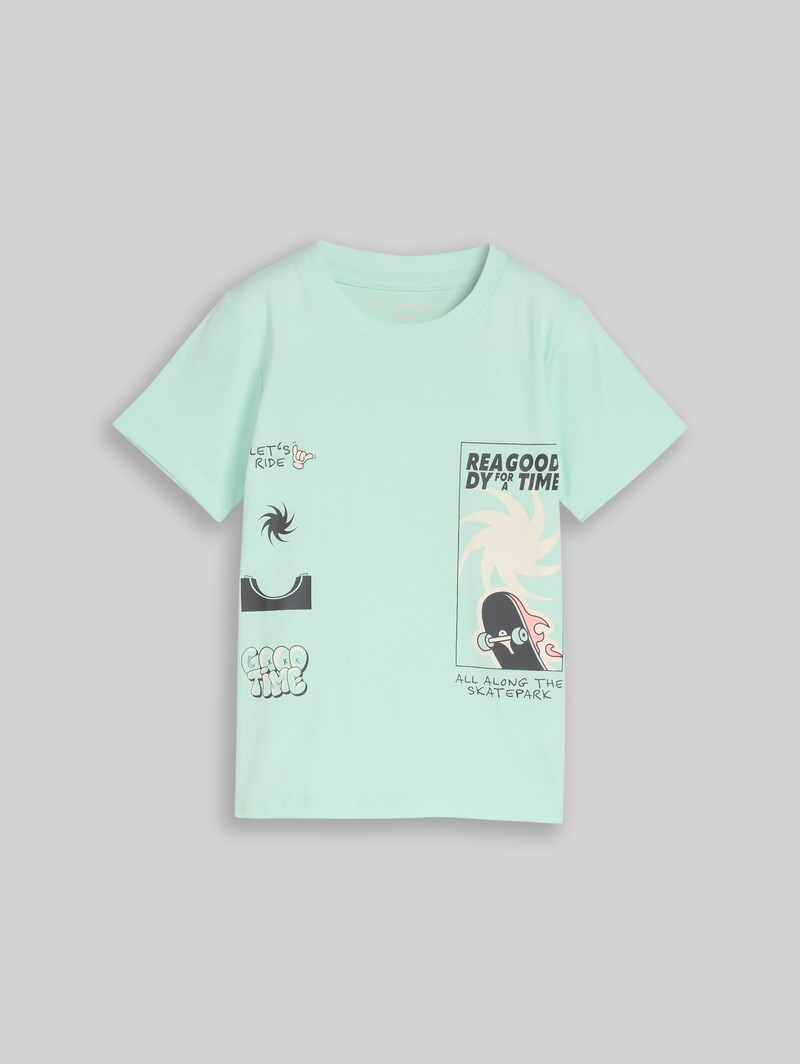 Tom Tailor T-Shirt mit Print - Light Bay Green