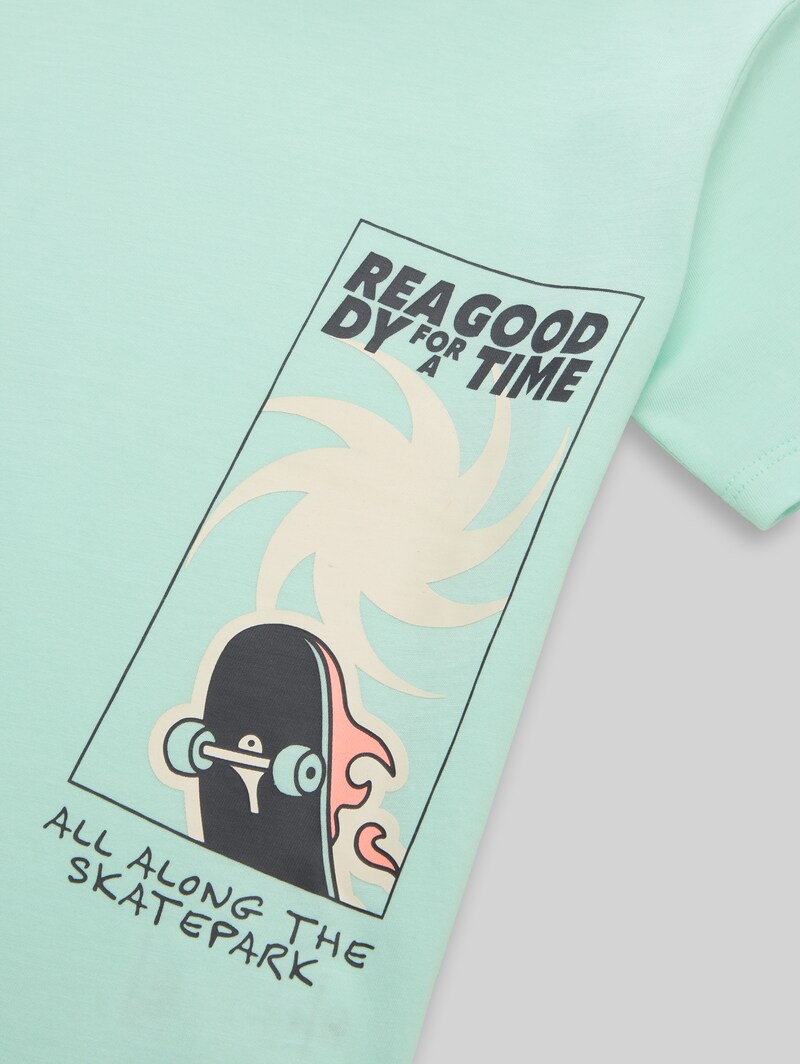 Tom Tailor T-Shirt mit Print - Light Bay Green