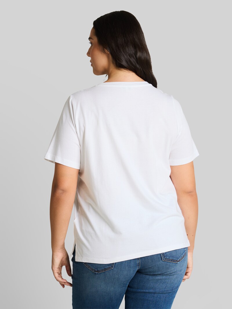 Tom Tailor Plus Size - Boxy Fit T-Shirt mit Brusttasche - White