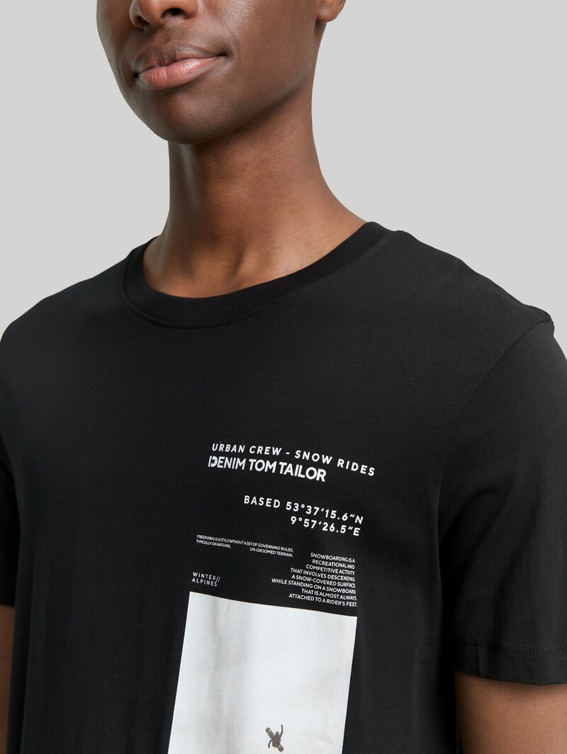 Tom Tailor T-Shirt mit Foto-Print - Black