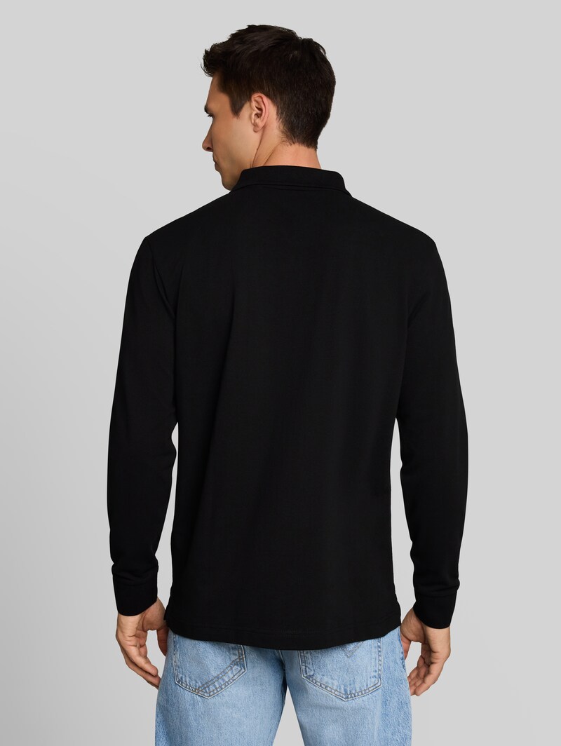 Tom Tailor Langarm Piqué Poloshirt - Black
