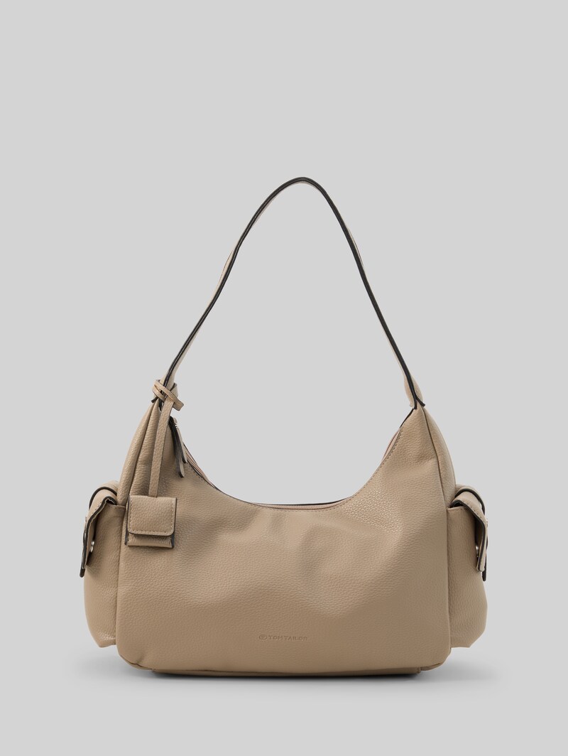 Tom Tailor TTCHARIS M Schultertasche mit Taschenanhänger - Taupe / Taupe Tom Tailor TTCHARIS M Schultertasche mit Taschenanhänger - Taupe / Taupe