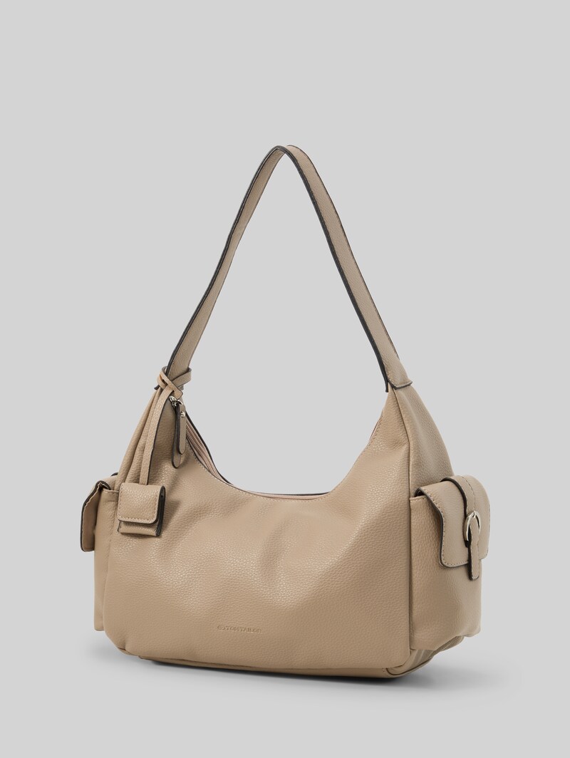 Tom Tailor TTCHARIS M Schultertasche mit Taschenanhänger - Taupe / Taupe