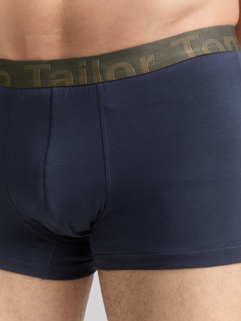 Tom Tailor Kurze Boxershorts im 3er-Pack - Green-medium-solid