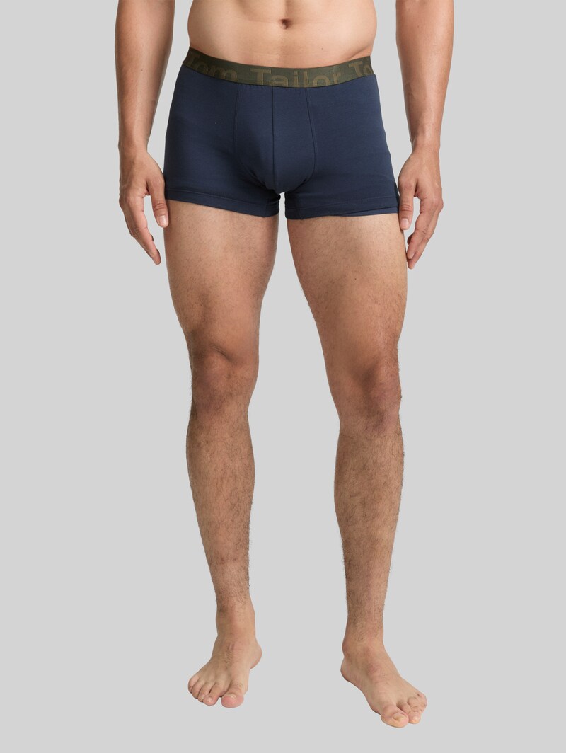 Tom Tailor Kurze Boxershorts im 3er-Pack - Green-medium-solid
