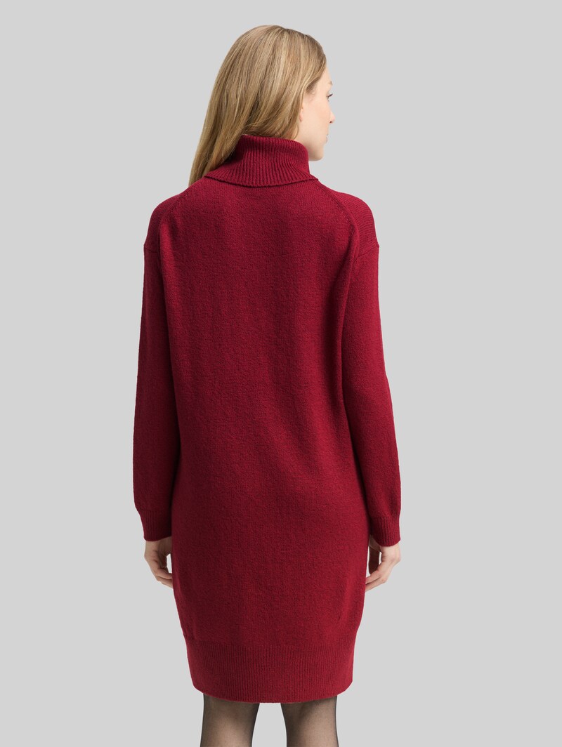 Tom Tailor Loose Fit Strickkleid - Rumba Red Melange