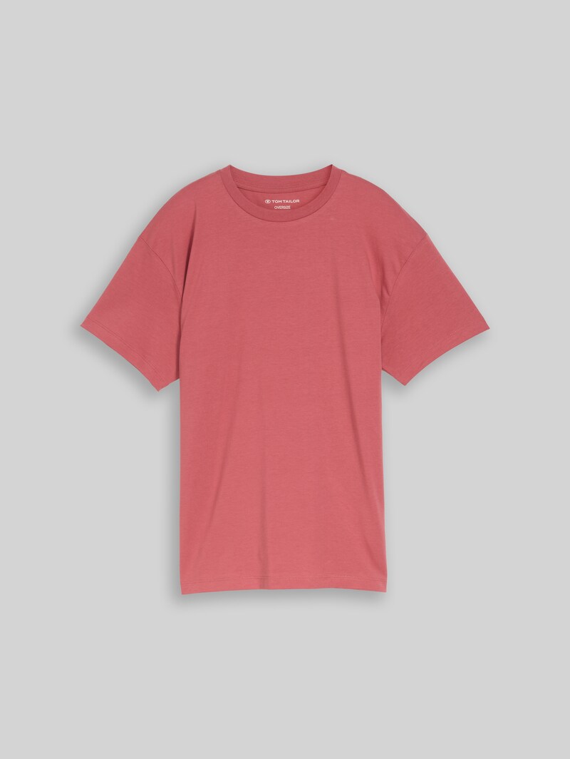 Tom Tailor Oversize T-Shirt mit Rückenprint - Faded Red