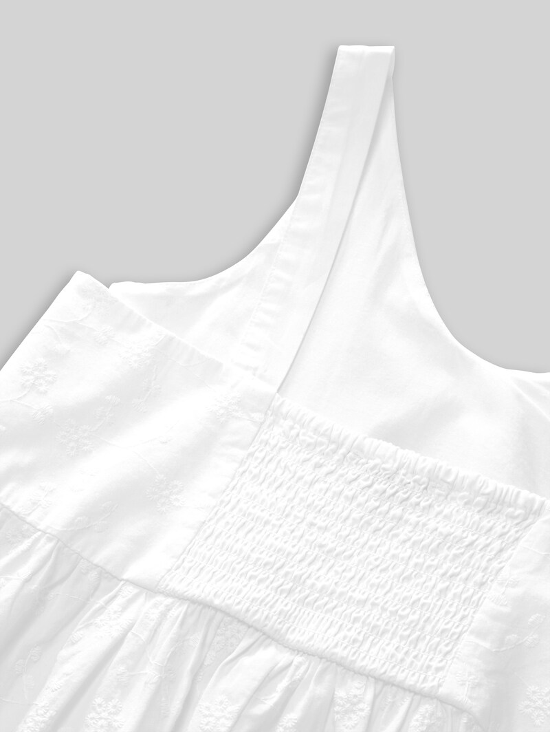 Tom Tailor Mini-Kleid mit Lochstickerei - White
