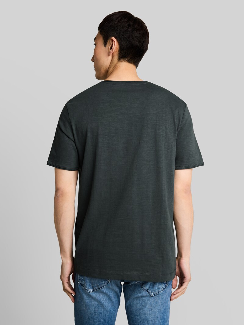 Tom Tailor T-Shirt mit V-Ausschnitt - Darkest Olive