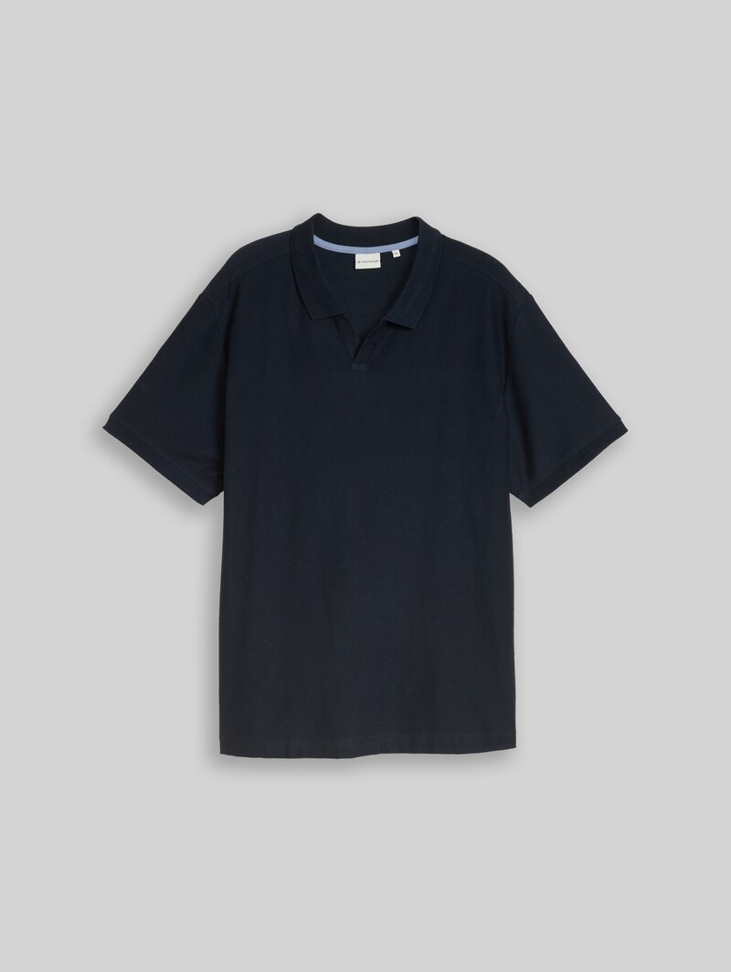 Tom Tailor Plus Size - Poloshirt mit Ottoman-Struktur - Sky Captain Blue