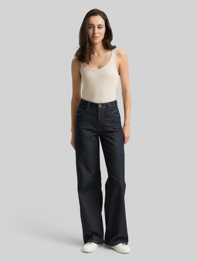 Tom Tailor Basic Slim Fit Top - Sand Stone Beige