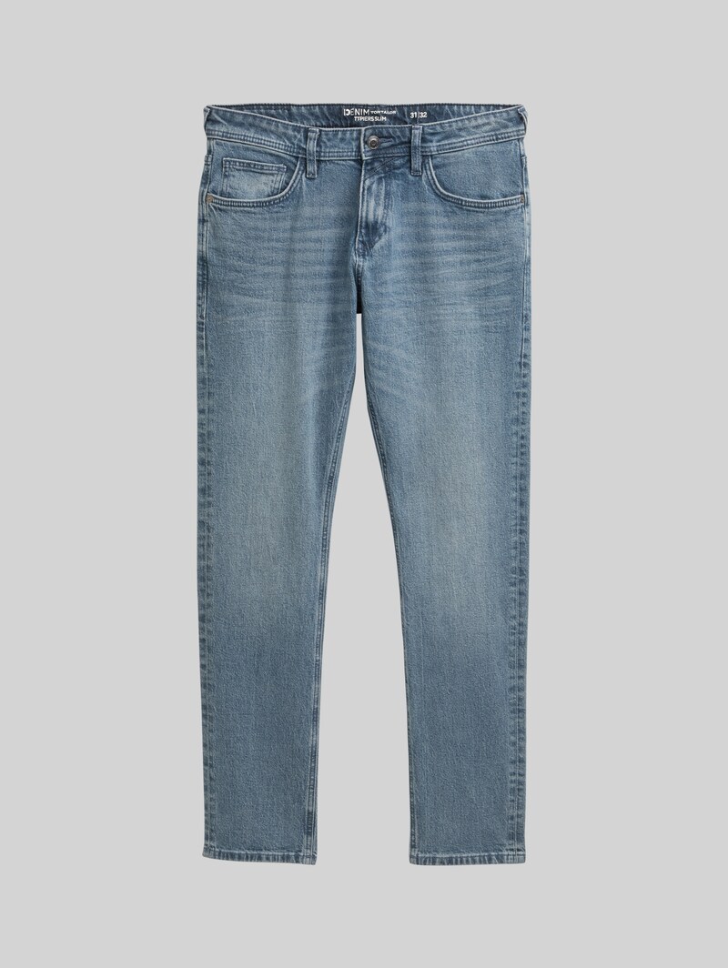 Tom Tailor TTPIERS SLIM Jeans - Mid Stone Blue Grey Denim