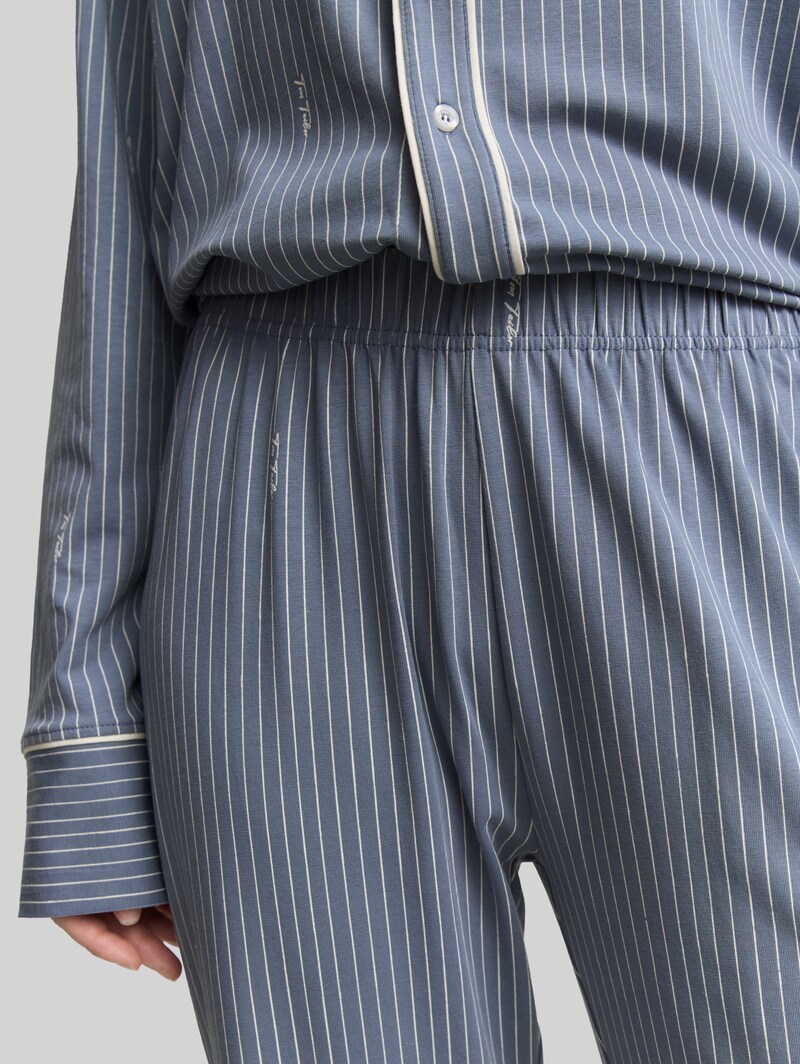 Tom Tailor Pyjama-Set mit Streifenmuster - Blue-medium-vertical Stripe