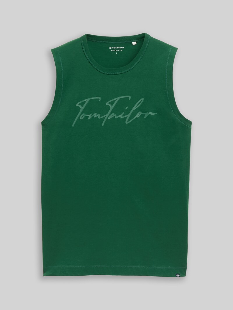 Tom Tailor Tanktop mit Logo-Print - Garden Green