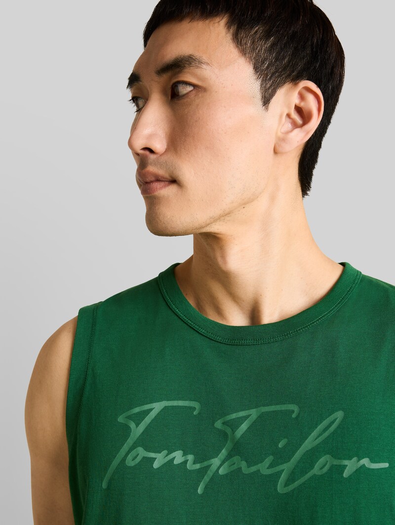 Tom Tailor Tanktop mit Logo-Print - Garden Green