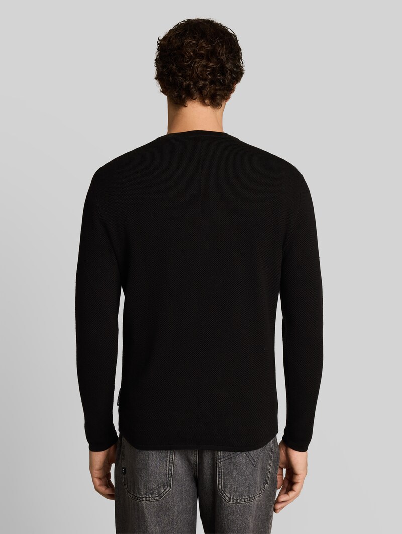 Tom Tailor Strickpullover aus Baumwolle - Black