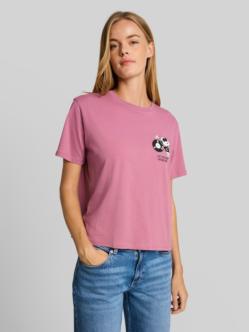 Tom Tailor Boxy Fit T-Shirt mit Snoopy-Print - Dusty Berry Tom Tailor Boxy Fit T-Shirt mit Snoopy-Print - Dusty Berry