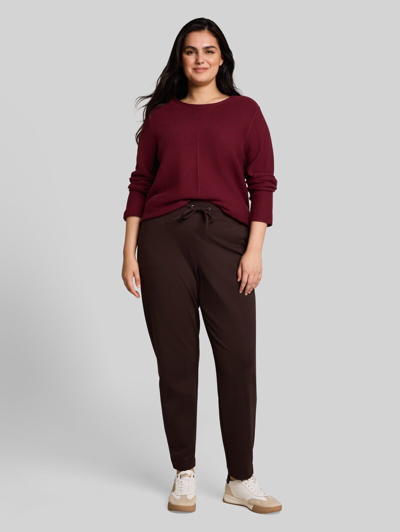 Tom Tailor Plus Size - Strickpullover aus Baumwolle - Preppy Plum