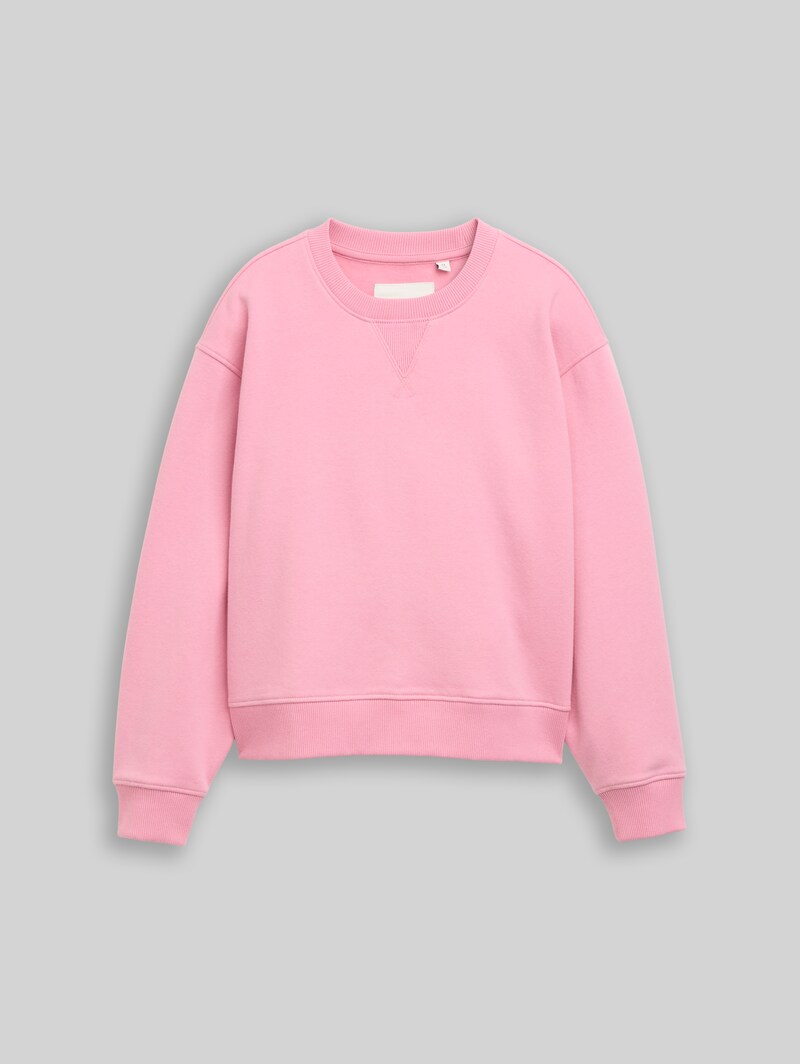Tom Tailor Basic Sweatshirt - Soft Blush Rose