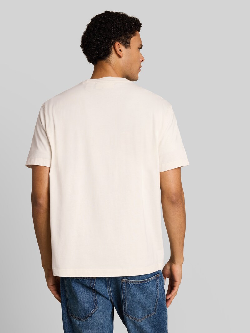 Tom Tailor Relaxed Fit T-Shirt mit Snoopy-Print - Gardenia White