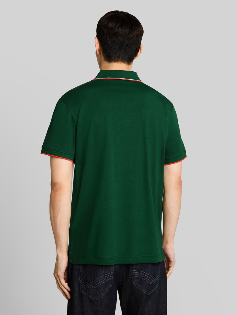 Tom Tailor Jersey Poloshirt mit Print - Garden Green