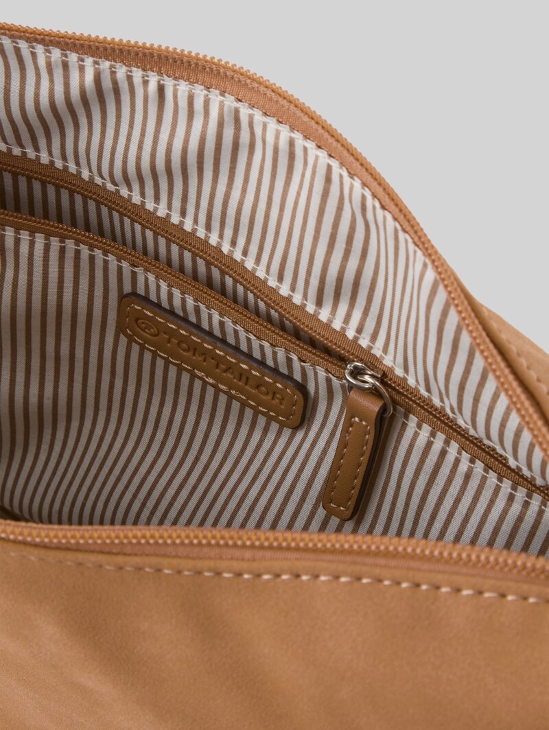 Tom Tailor TTYARA S Umhängetasche mit bedrucktem Webriemen - Camel / Camel Nature