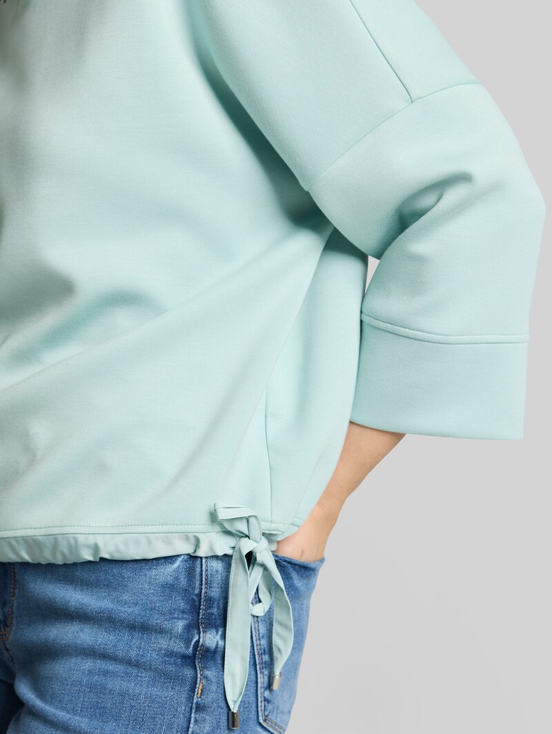 Tom Tailor Hoodie Sweatshirt aus Scuba - Blue Haze