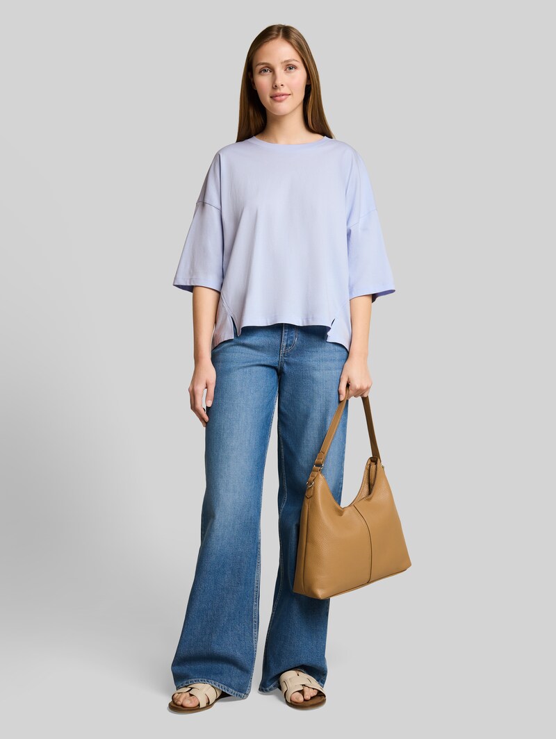 Tom Tailor Boxy Fit T-Shirt aus Baumwolle - Mountain Sky Blue