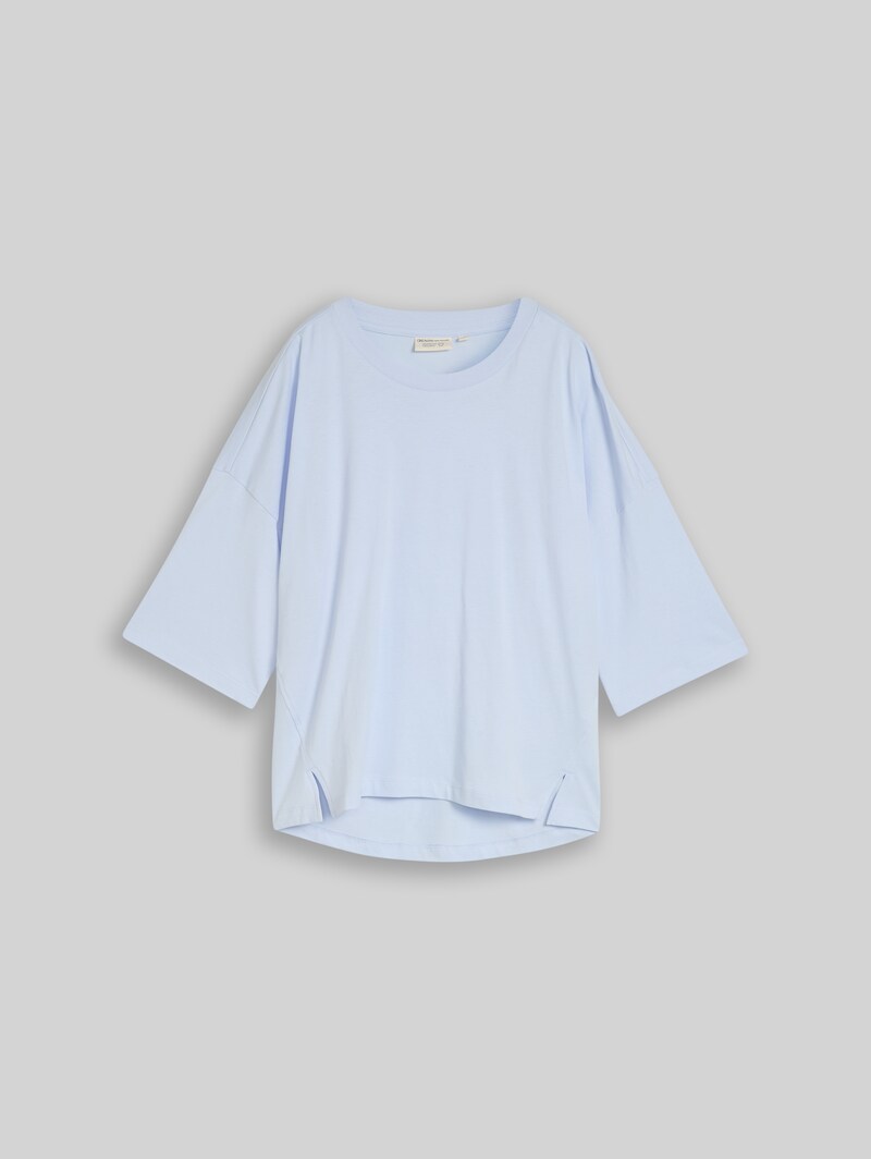 Tom Tailor Boxy Fit T-Shirt aus Baumwolle - Mountain Sky Blue