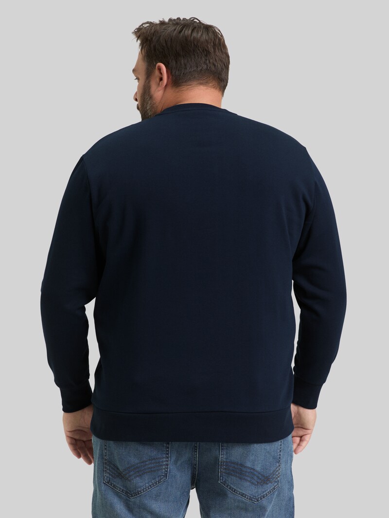 Tom Tailor Plus Size - Sweatshirt mit Logo-Print - Sky Captain Blue