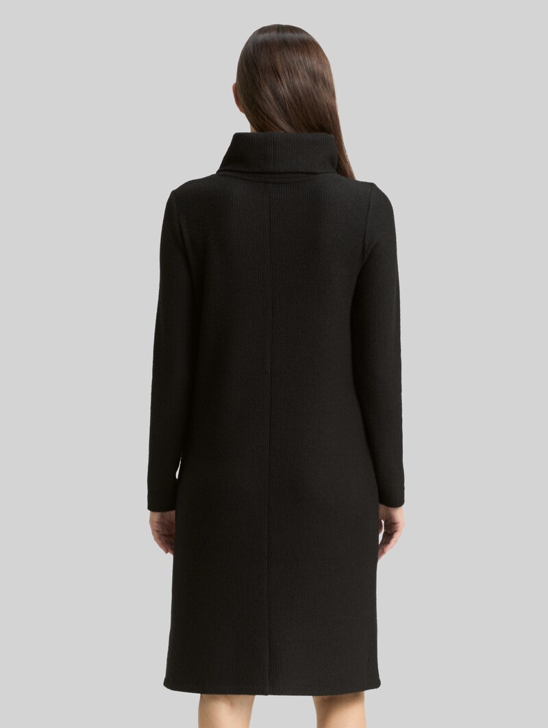 Tom Tailor Cosy Kleid mit Waffelstruktur - Deep Black