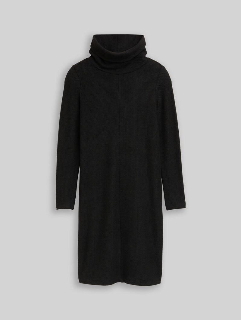 Tom Tailor Cosy Kleid mit Waffelstruktur - Deep Black