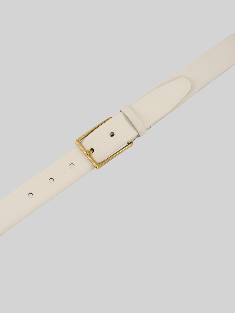 Tom Tailor TTCARA Ledergürtel mit eckiger Dornschließe - Off White