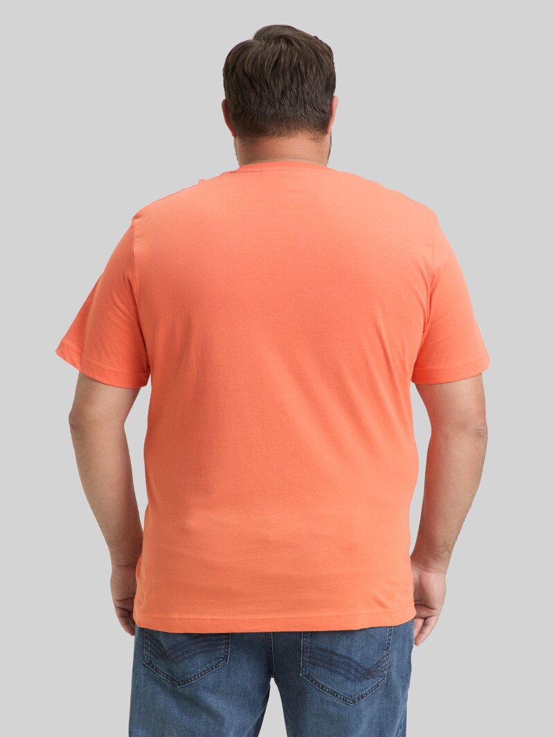 Tom Tailor Plus Size - T-Shirt mit Logo-Stickerei - Wild Coral
