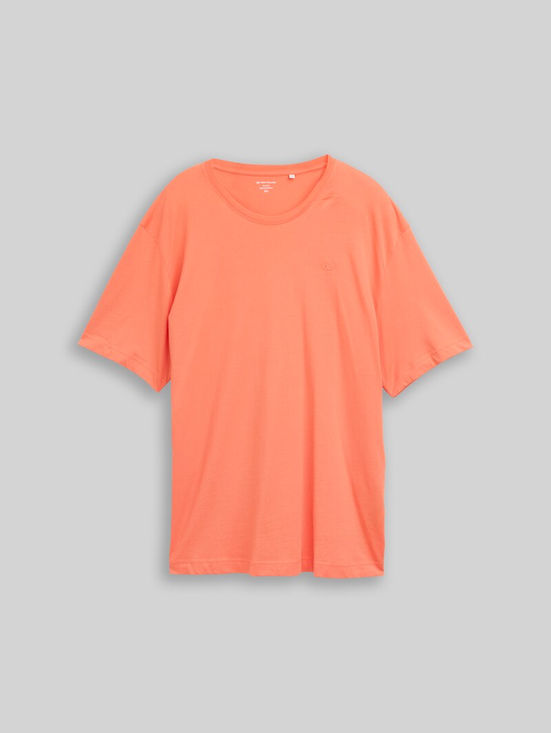 Tom Tailor Plus Size - T-Shirt mit Logo-Stickerei - Wild Coral