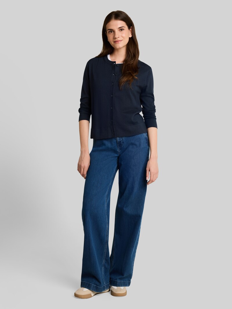 Tom Tailor Cardigan mit Seidenanteil - Sky Captain Blue